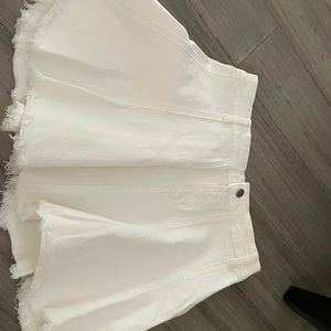 White jean material princess polly skirt! Size 8